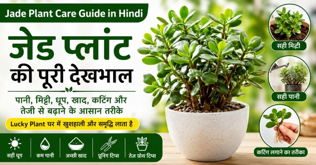 Jade Plant Care Guide in Hindi – जेड प्लांट की पूरी देखभाल और उगाने की आसान विधि"