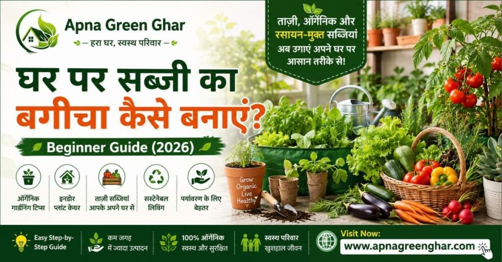 घर पर सब्जी का बगीचा कैसे बनाएं Beginner Guide 2026