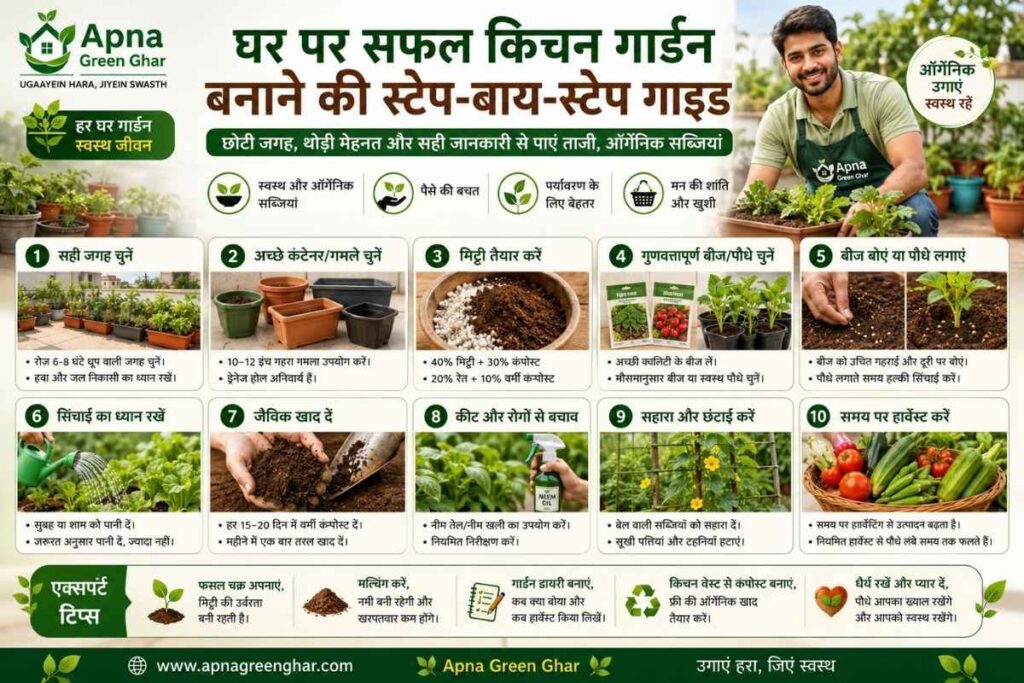 सफल किचन गार्डन बनाने की Step-by-Step Guide